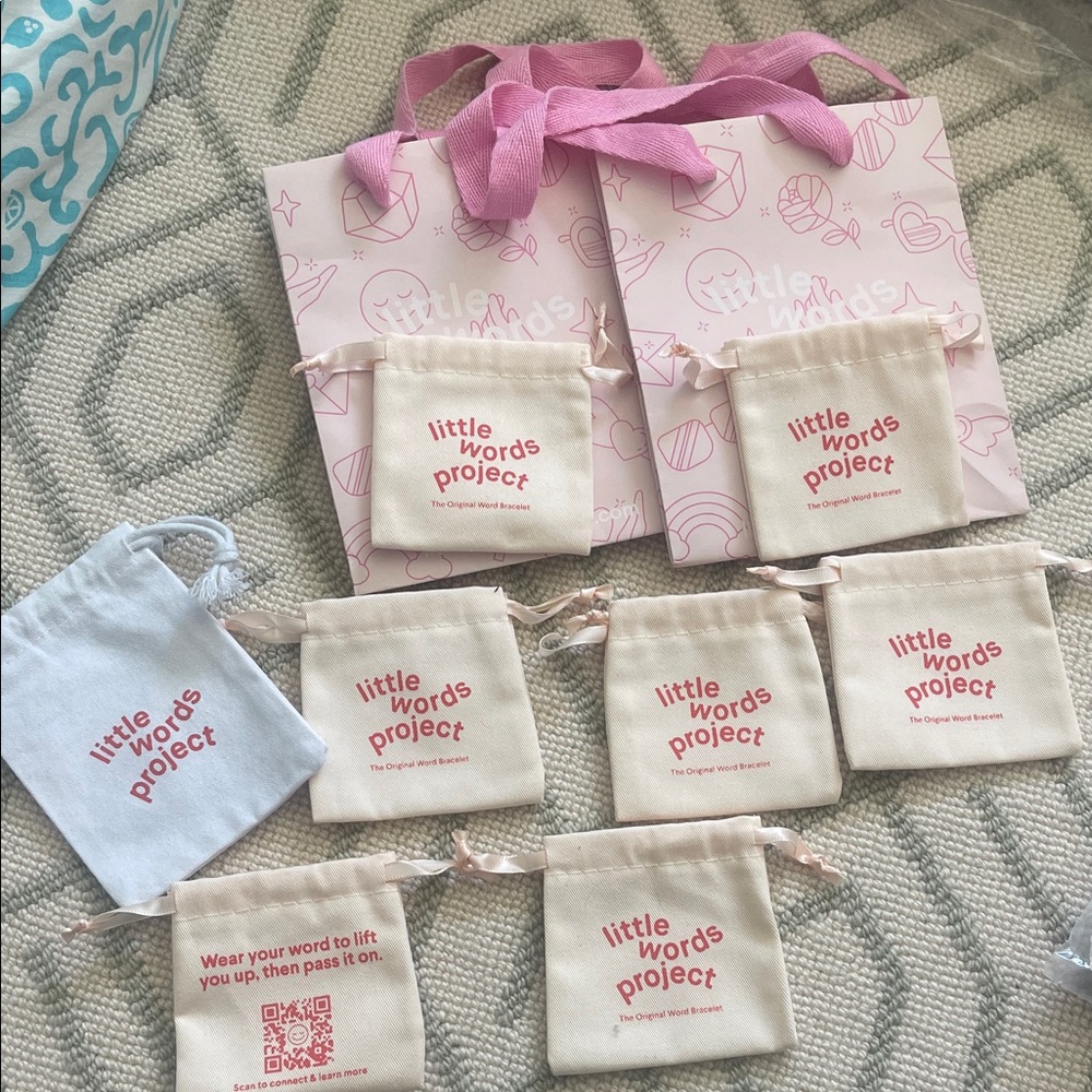 Little words projects Accessory Bags - Pink and Cream